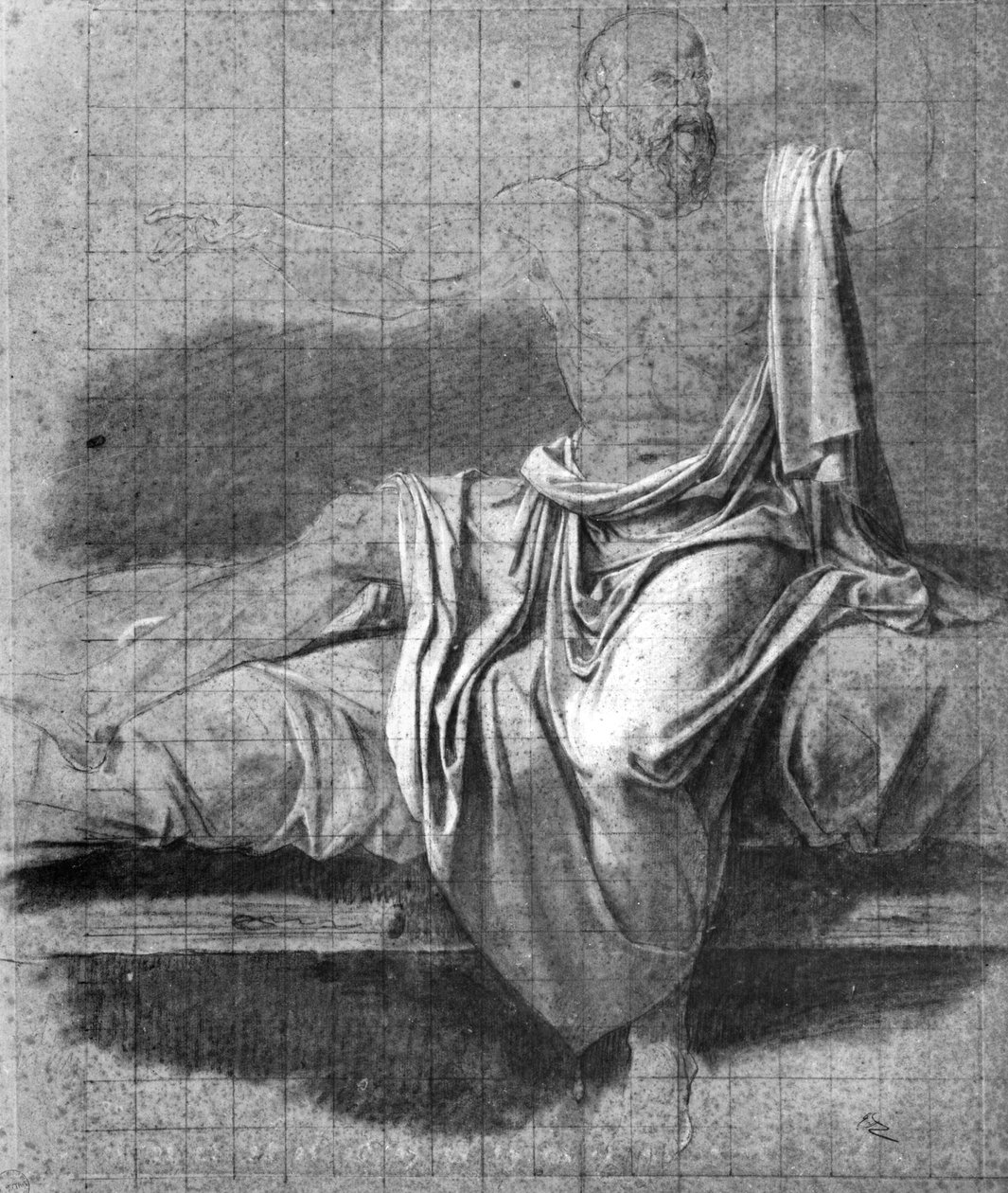 Étude pour la mort de Socrate - Jacques Louis David