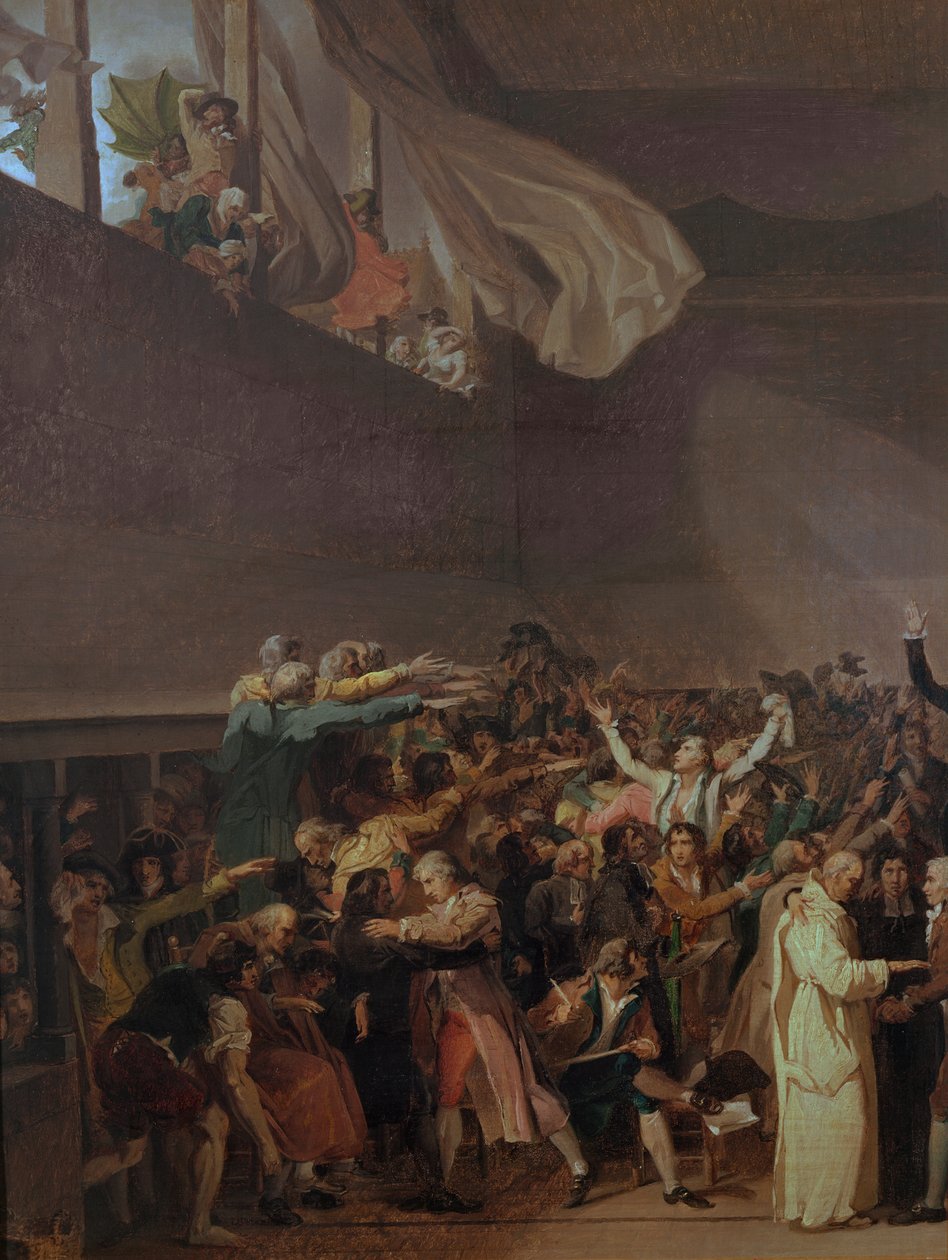 Serment du Jeu de Paume, 20 juin 1789 (section gauche) - Jacques Louis David