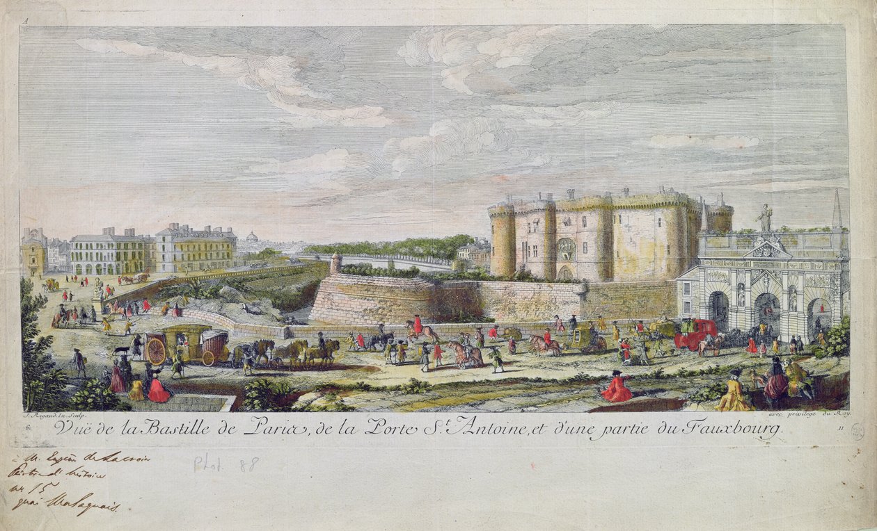 Vue de la Bastille et de la Porte Saint-Antoine - Jacques Rigaud