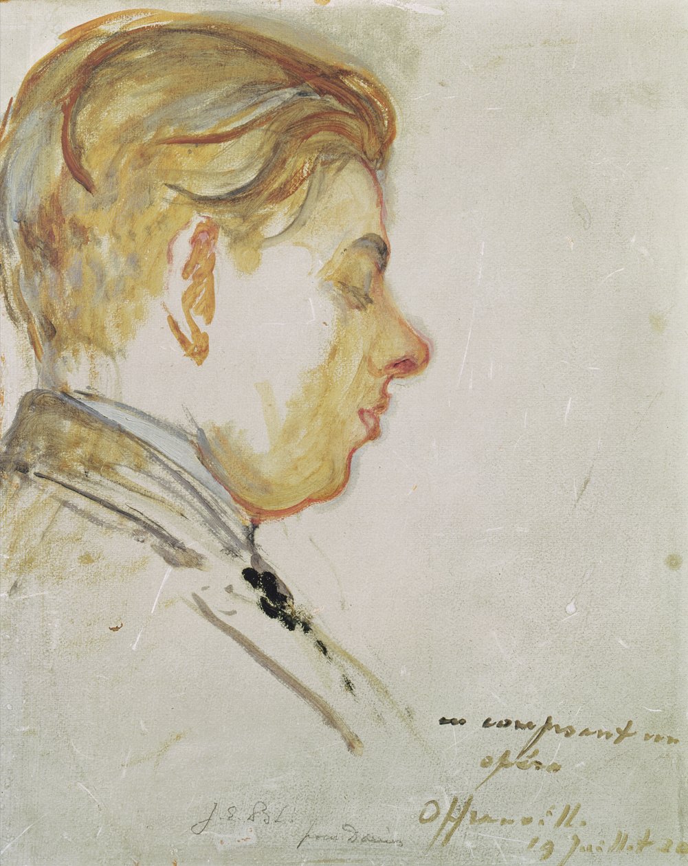 Étude pour un portrait de Francis Poulenc (1899-1963) 19 juillet 1920 - Jacques Emile Blanche