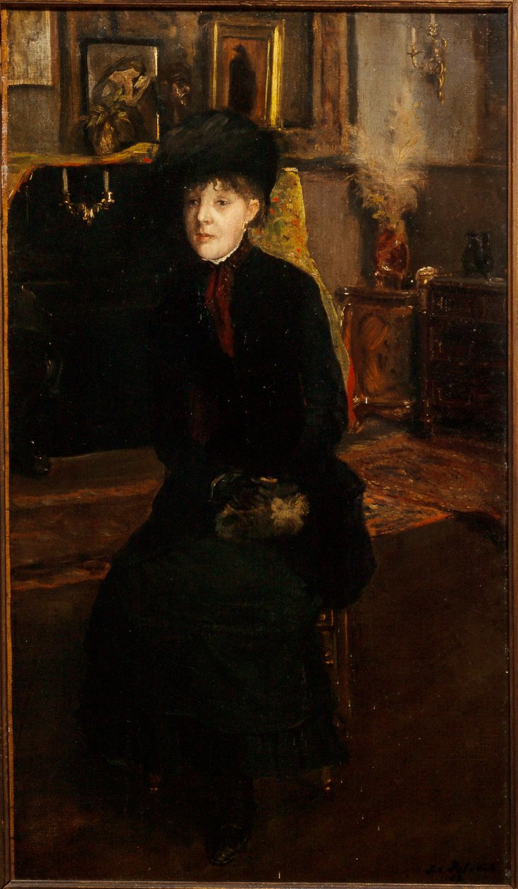 French: Portrait de Mary Cassat (1845-1926), peintre - Jacques Emile Blanche