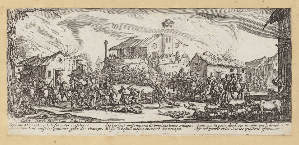 Les misères et les malheurs de la guerre (gravure) - Jacques (after) Callot