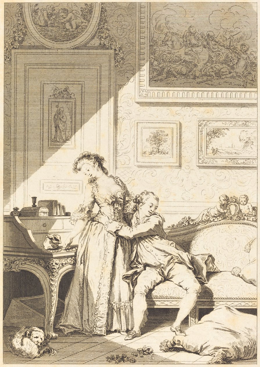 Une femme avare galant escroc - Jacques Aliamet and Antoine Jean Duclos after Jean Honoré Fragonard