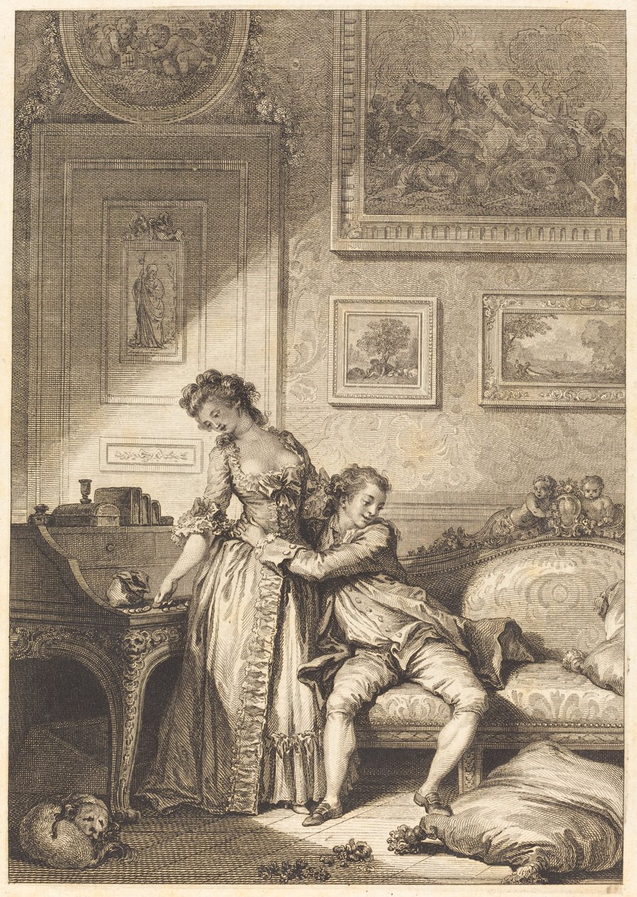 Une femme avare, un galant escroc - Jacques Aliamet and Antoine Jean Duclos after Jean Honoré Fragonard
