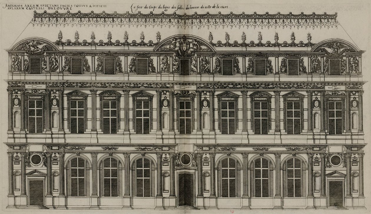 La façade de Pierre Lescot publiée en 1576 - Jacques Androuet Ducerceau