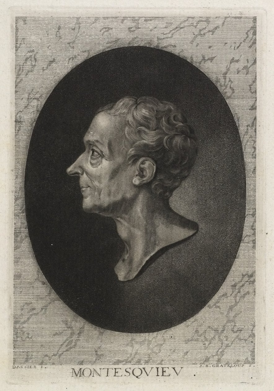 Montesquieu, gravé par Jean-Baptiste de Grateloup - Jacques Antoine Dassier