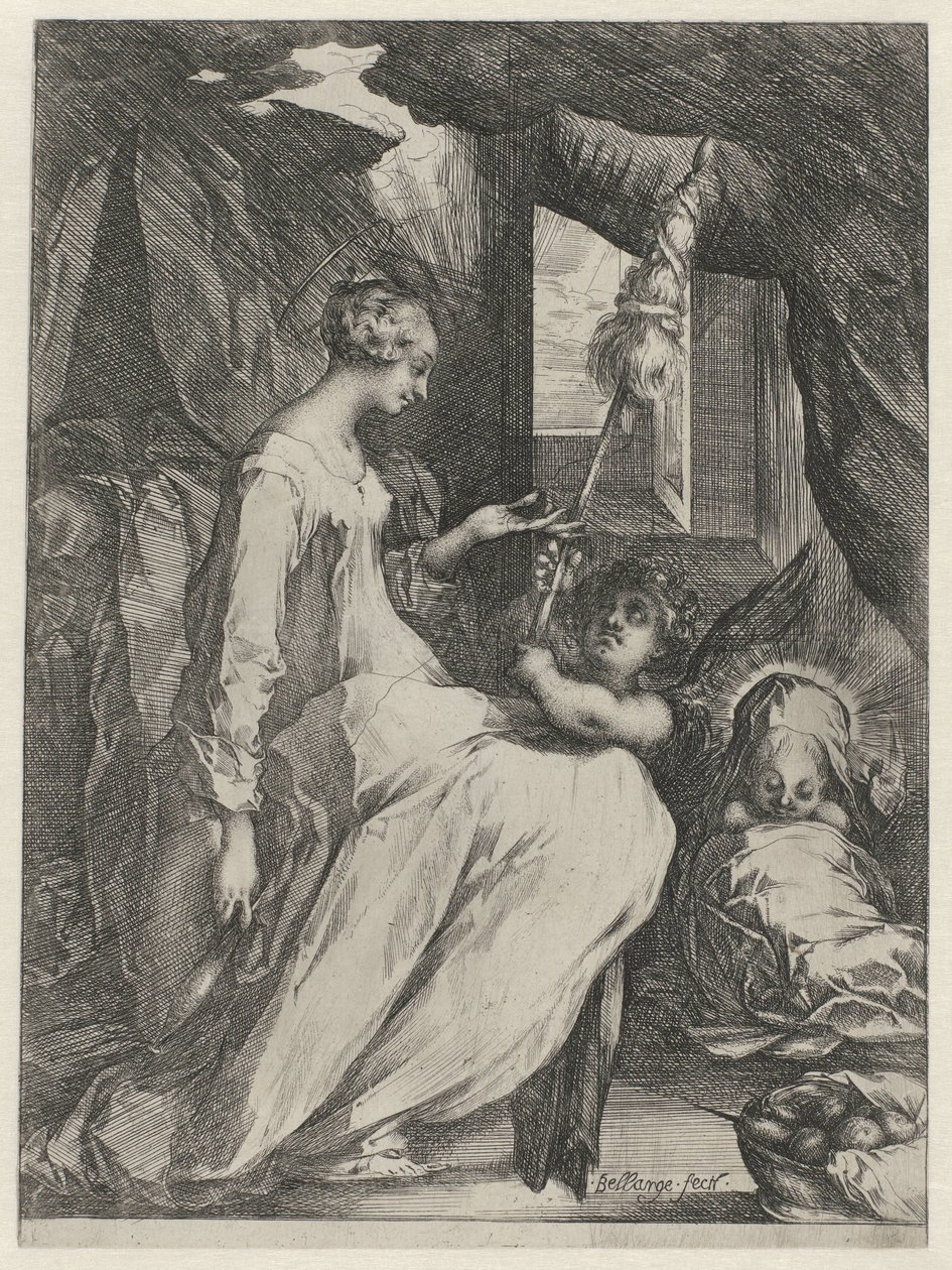 La Vierge Marie filant avec l