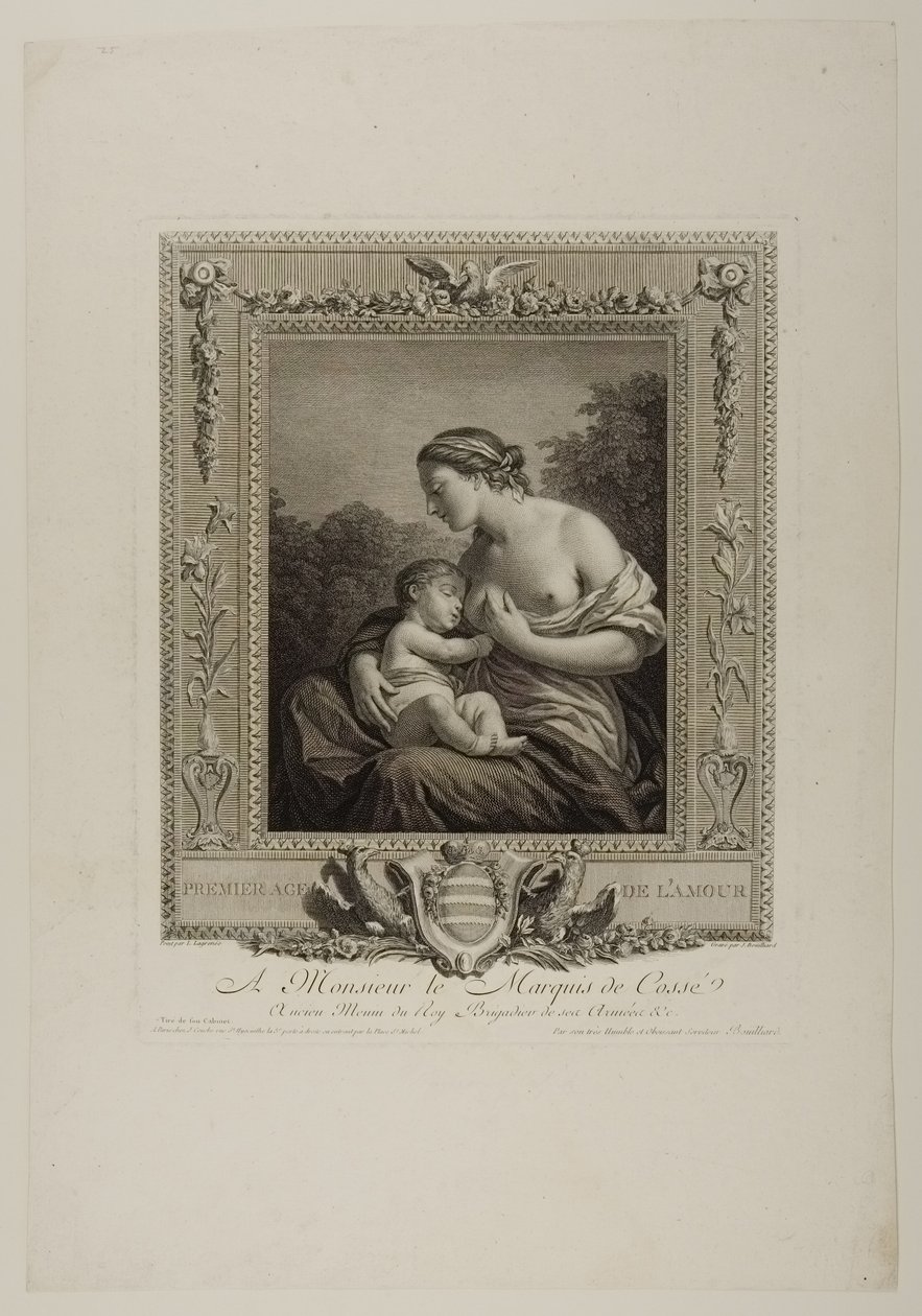 Premier Âge de Cupidon (gravure) - Jacques Bouillard