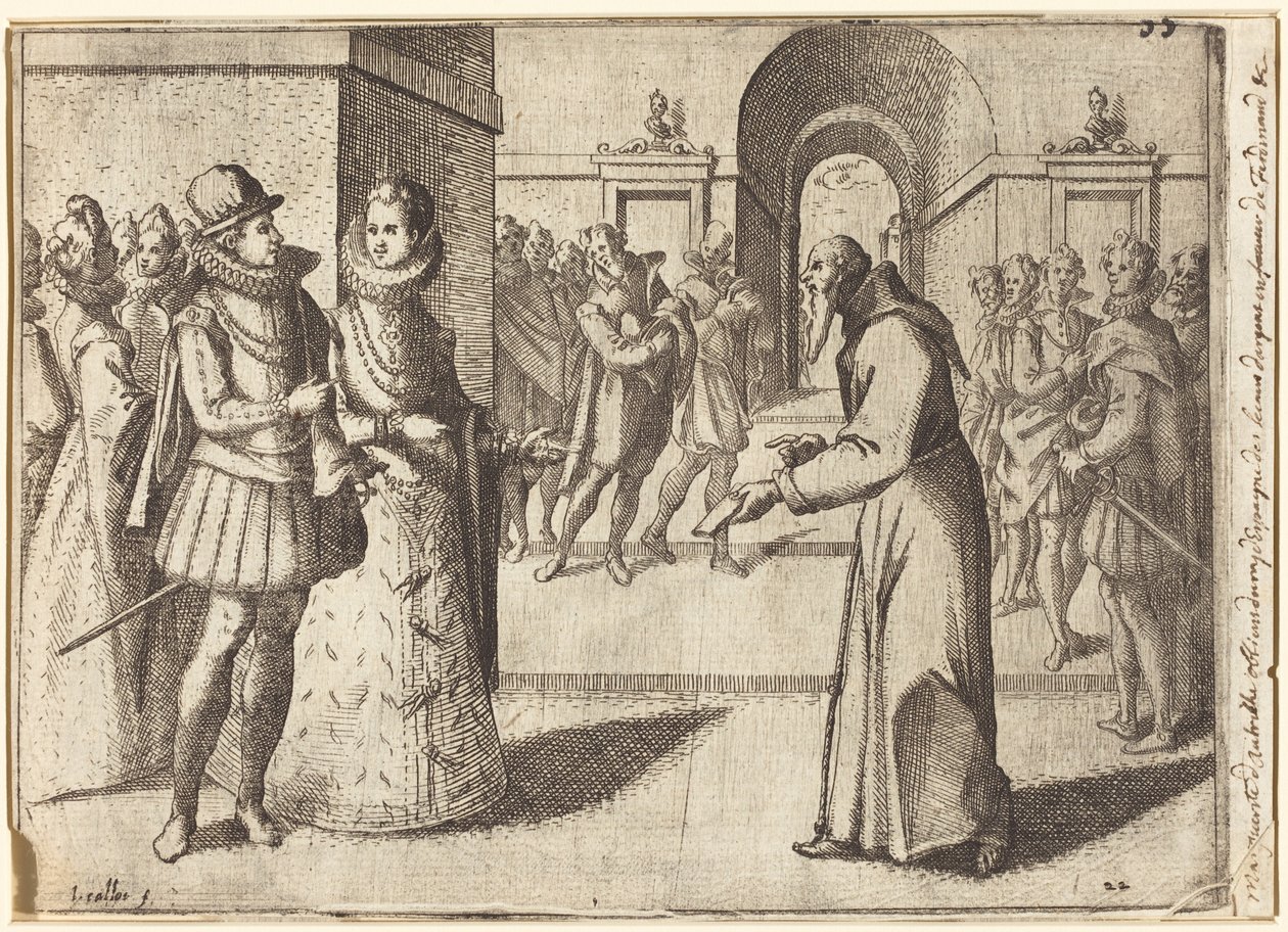 Un capucin apportant les remerciements du roi de Bavière [recto] - Jacques Callot