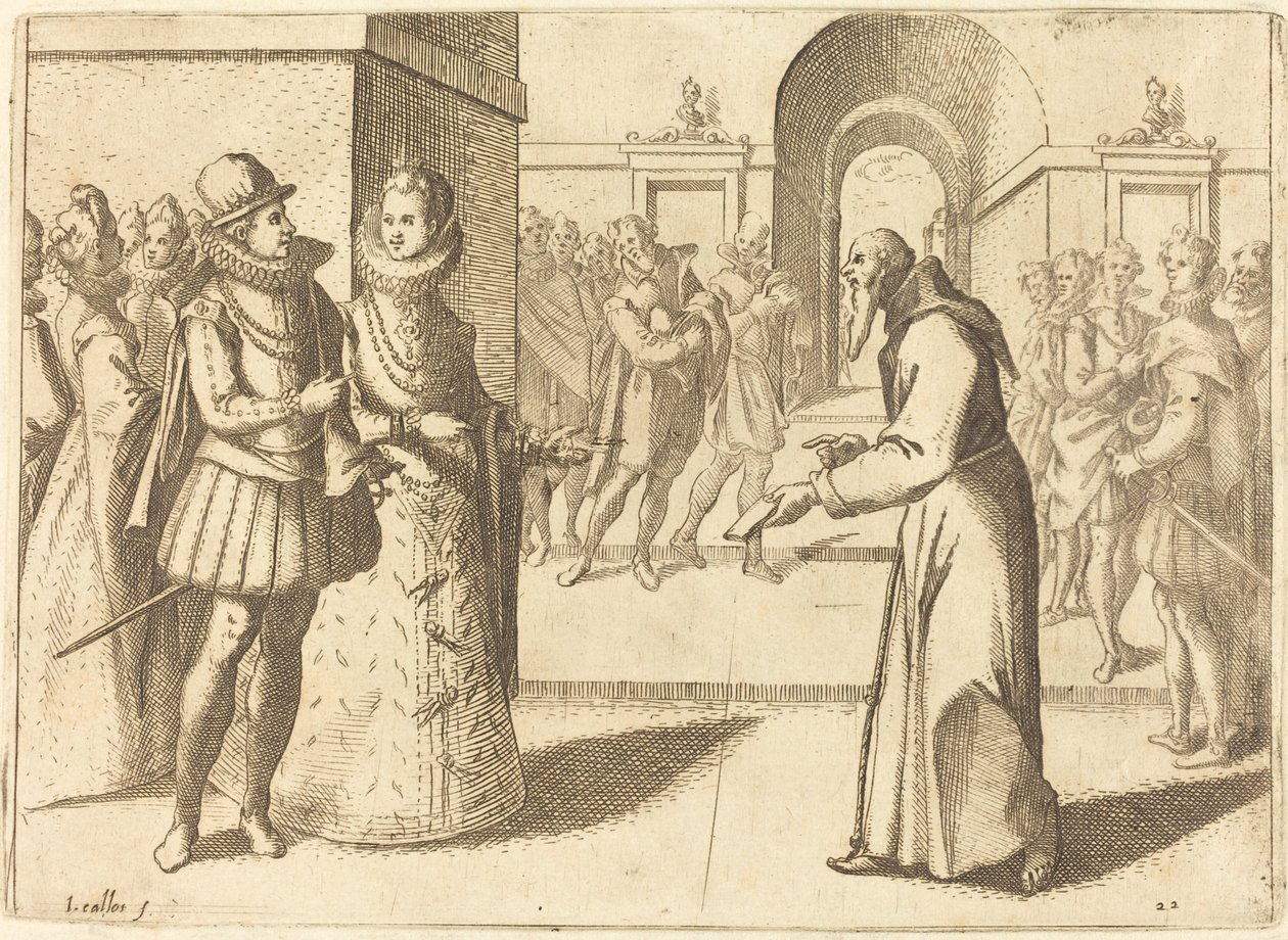 Un Capucin apportant les remerciements du roi de Bavière - Jacques Callot
