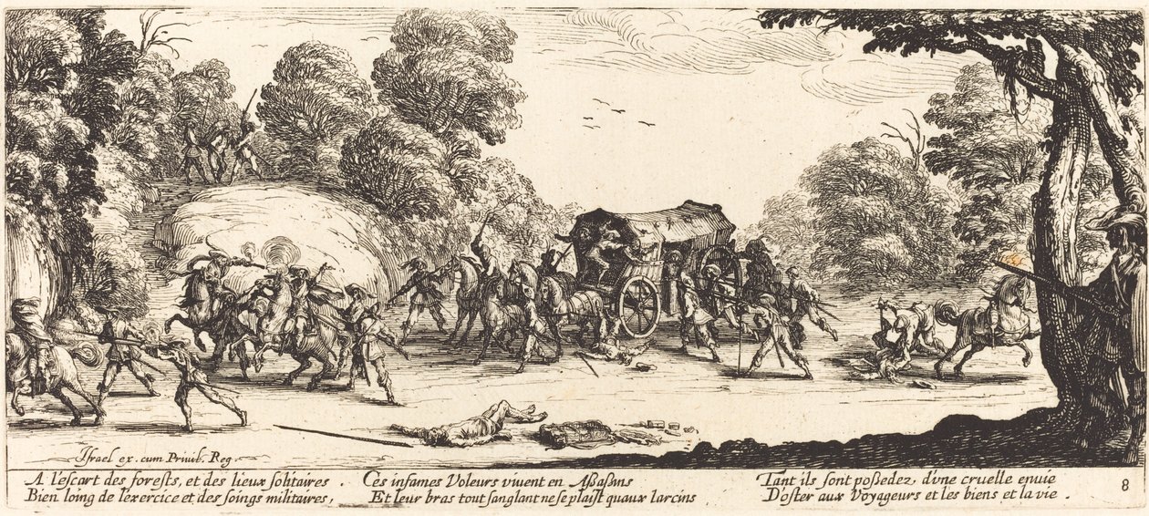Attaque sur un carrosse - Jacques Callot