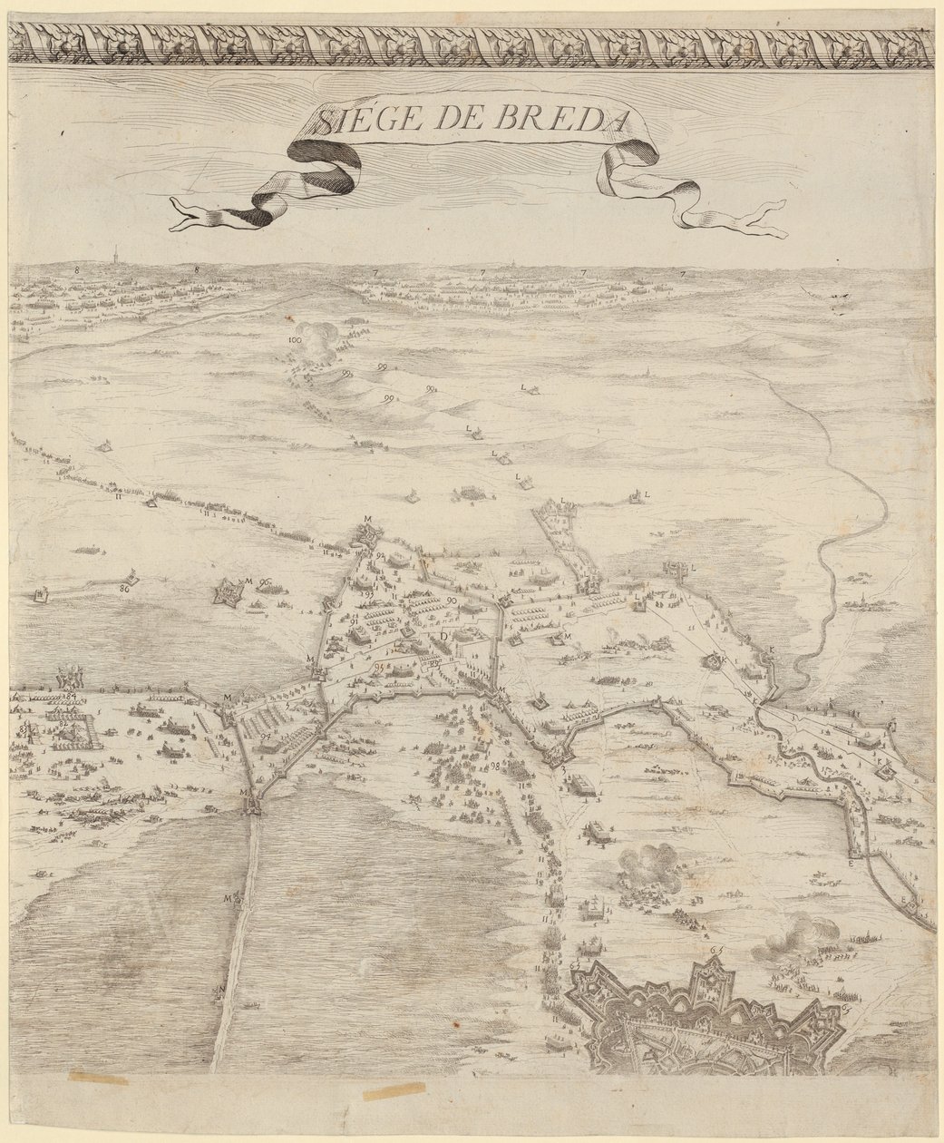 Détail de « La bataille de Breda » - Jacques Callot