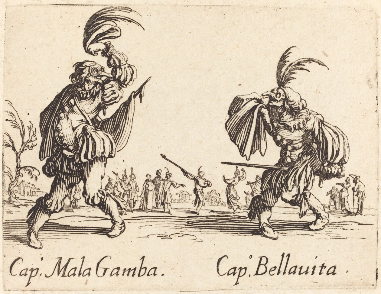 Cap. Mala Gamba et Cap. Bellavita - Jacques Callot