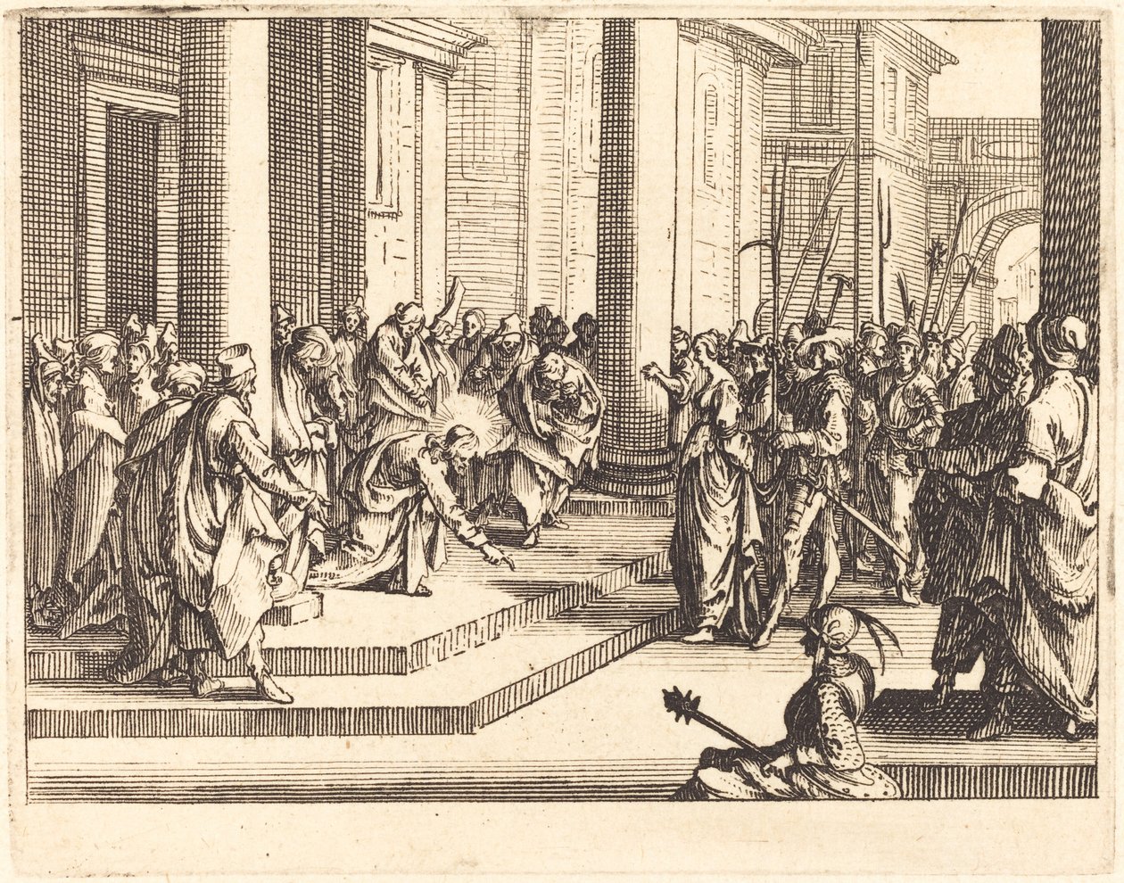 Le Christ et la femme adultère - Jacques Callot