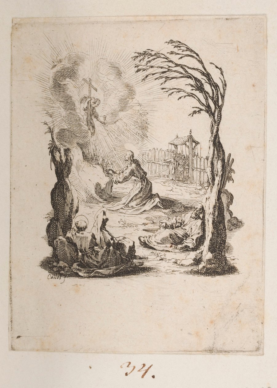 Christ au Jardin des Oliviers, no. 3 de 11 de La Petite Passion - Jacques Callot