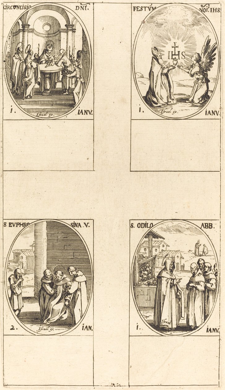 Circoncision; Fête du Nom du Christ; Saint Odilon; Sainte Euphrosyne - Jacques Callot