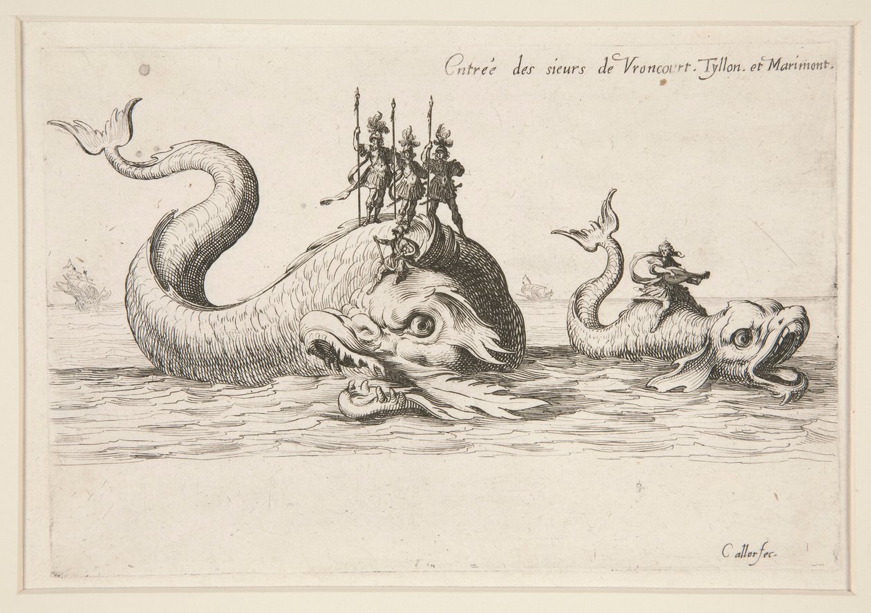 Combat à la Barrière, Entrée de MM. de Varncourt, Tyllon et Marimont - Jacques Callot