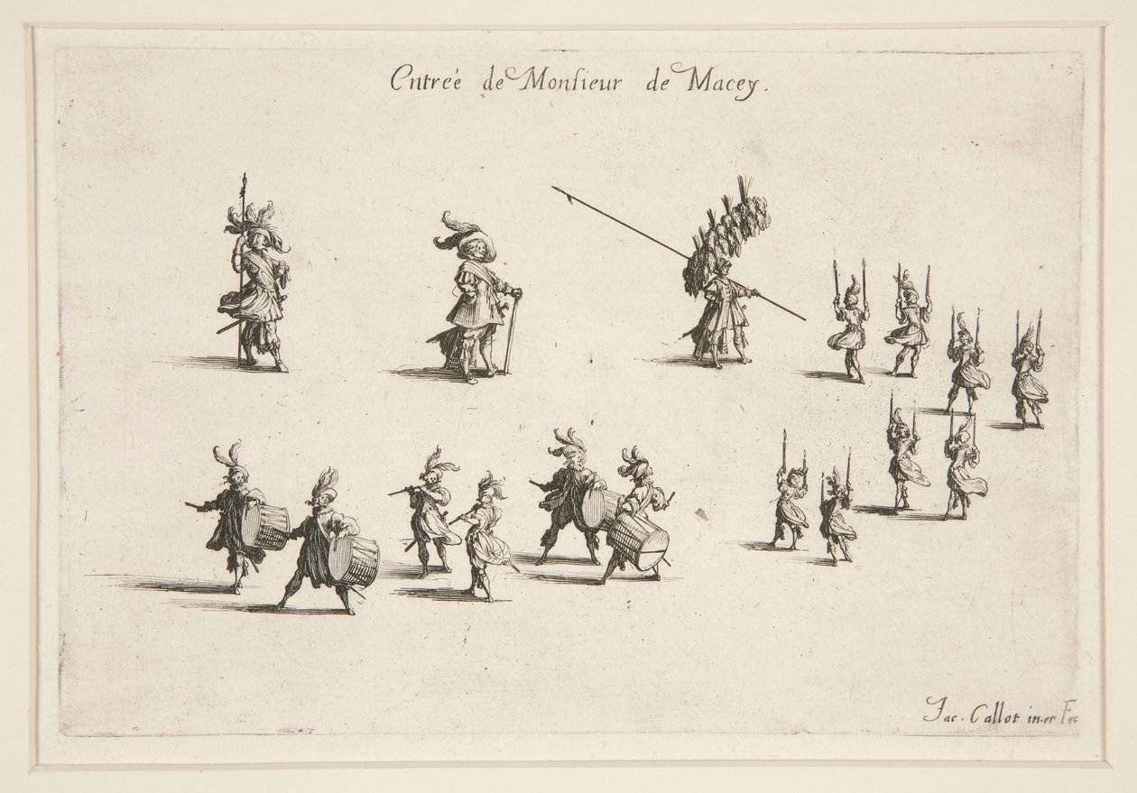 Combat à la Barrière, Entrée de M. de Macey - Jacques Callot