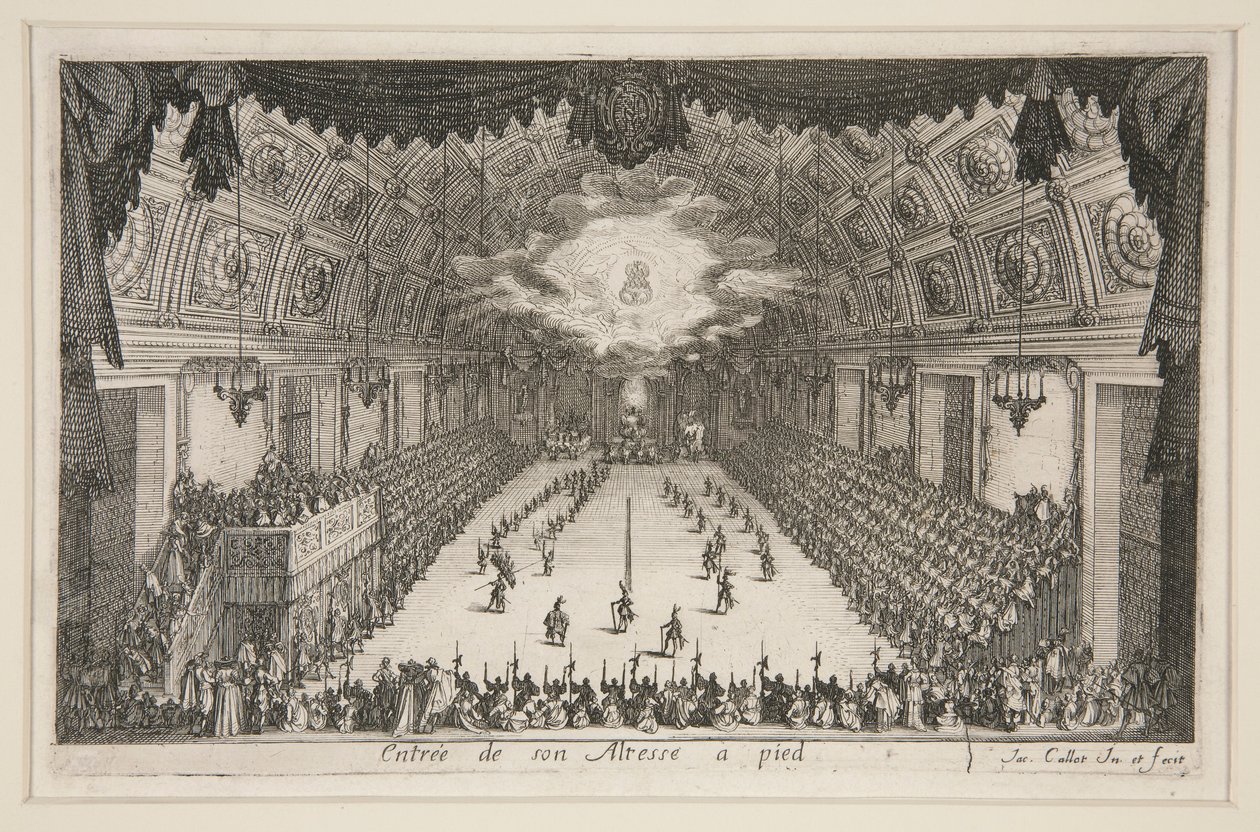 Combat à la Barrière, Entrée de son Altesse à pied - Jacques Callot