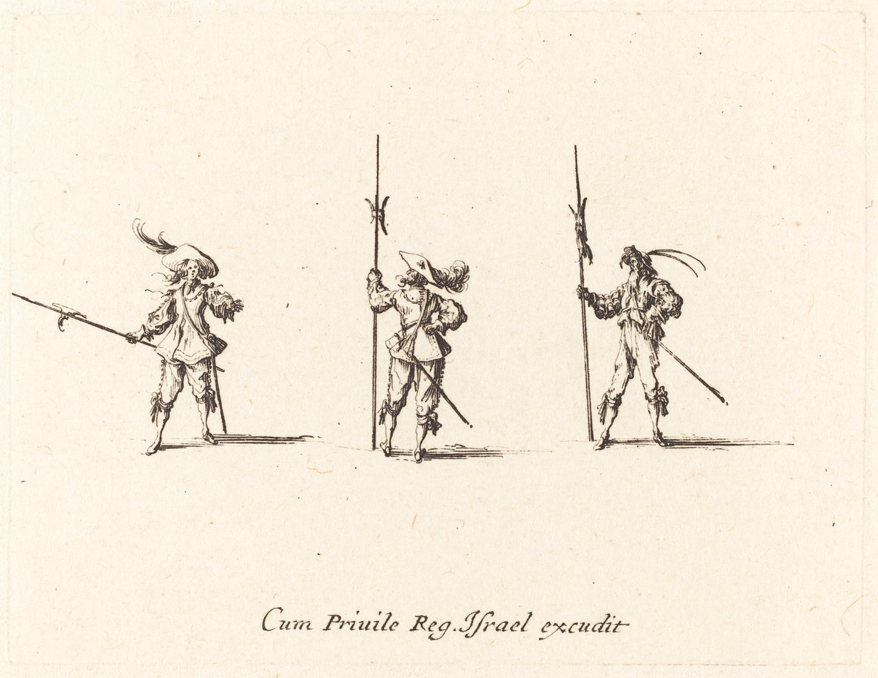Exercice avec hallebardes - Jacques Callot