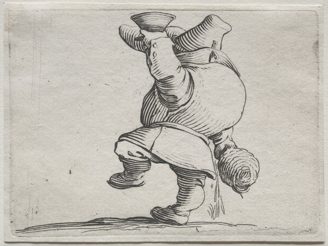 Varie figure gobbi di Iacopo Callot (Buveur vu de dos) - Jacques Callot