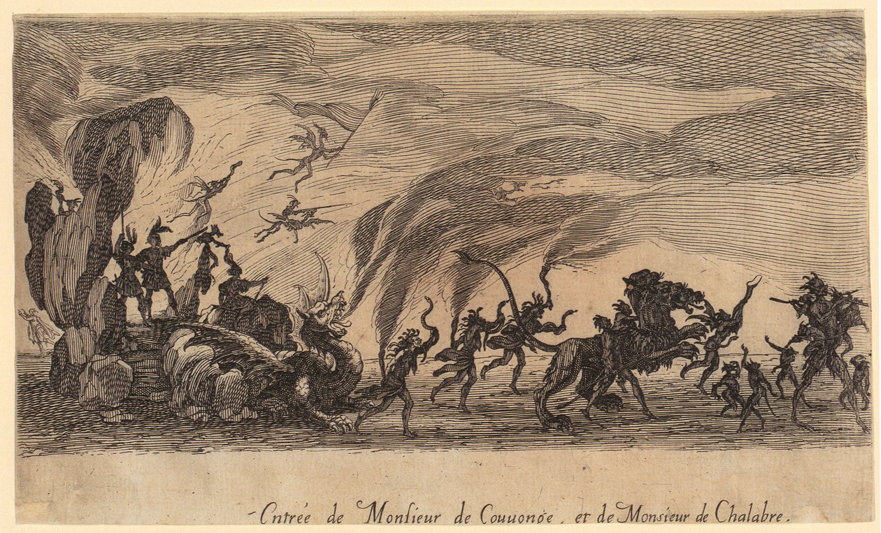 Entrée de Monsieur de Couvonge et de Monsieur de Chalabre, planche 5 de la série « Le Tournoi » - Jacques Callot