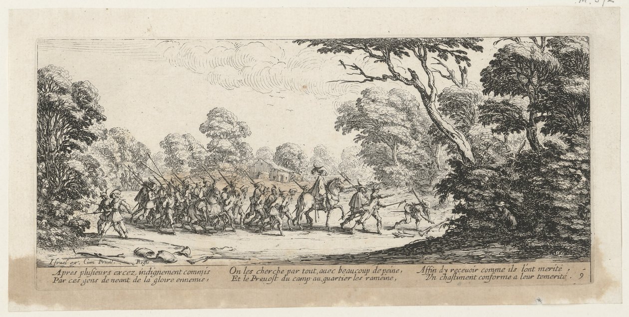 La découverte des criminels, planche 9 de la série « Les horreurs de la guerre » - Jacques Callot