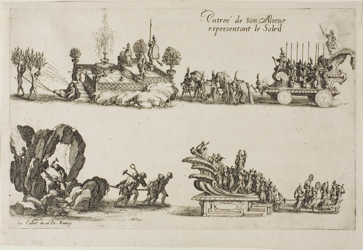 Entrée de Son Altesse, représentant le Soleil, du Combat à la barrière - Jacques Callot