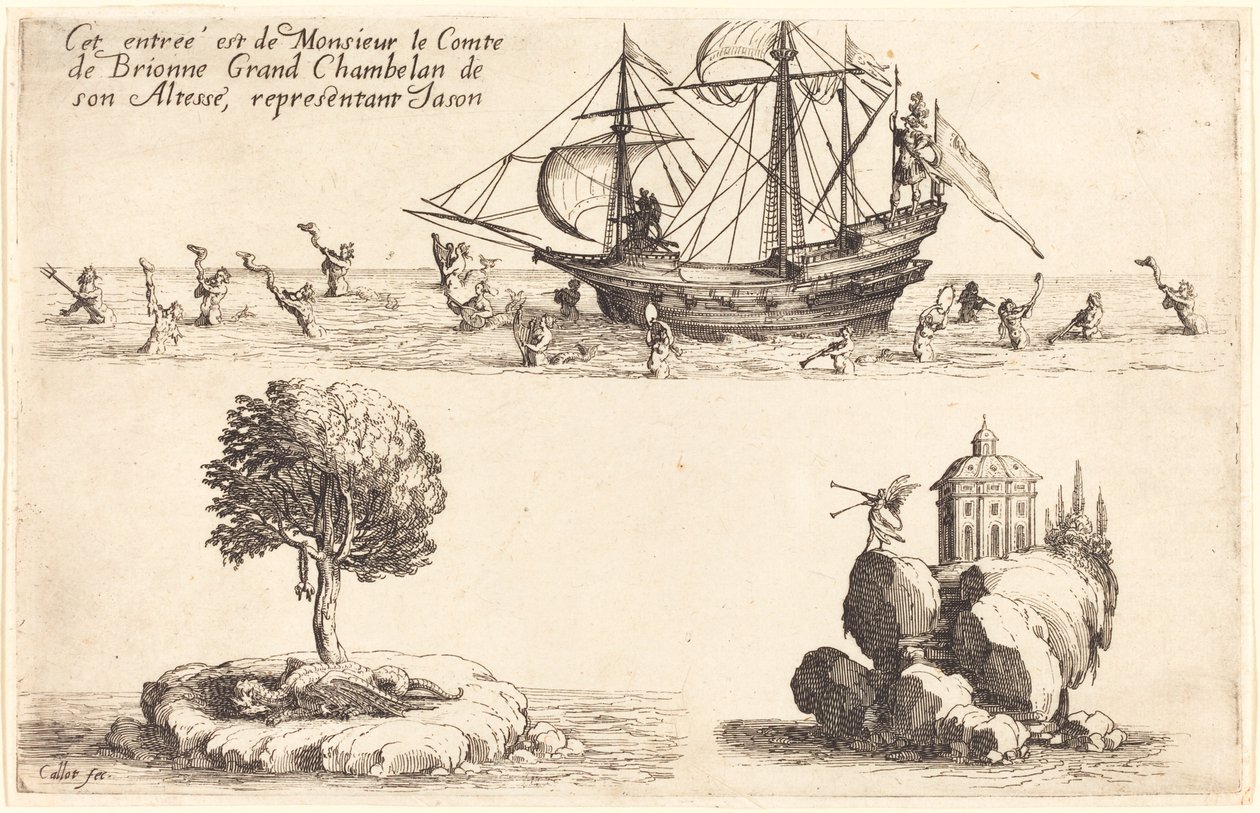 Entrée de M. le Comte de Brionne, Grand Chambellan de Son Altesse, représentant Jason, 1627 - Jacques Callot