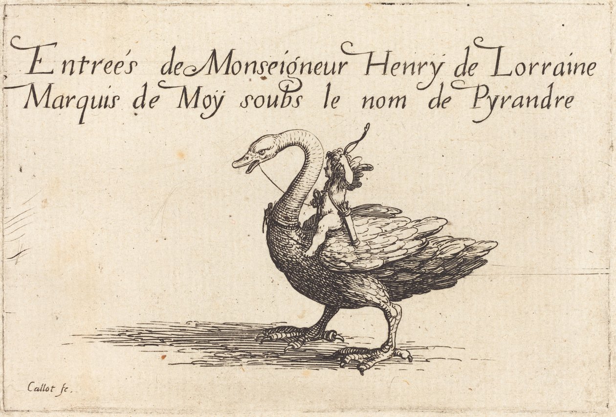 Entrée de Monseigneur Henri de Lorraine, Marquis de Moy, sous le nom de Pirandre - Jacques Callot