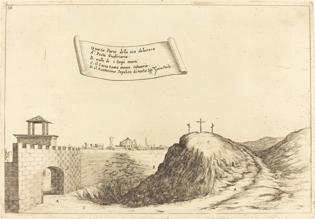 Quatre parties de la Via Dolorosa - Jacques Callot