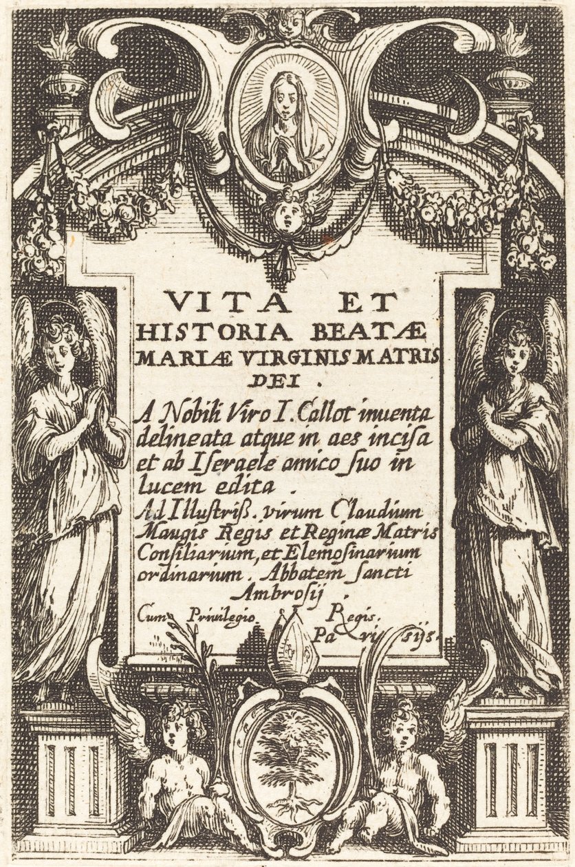 Frontispice pour "La Vie de la Vierge" - Jacques Callot
