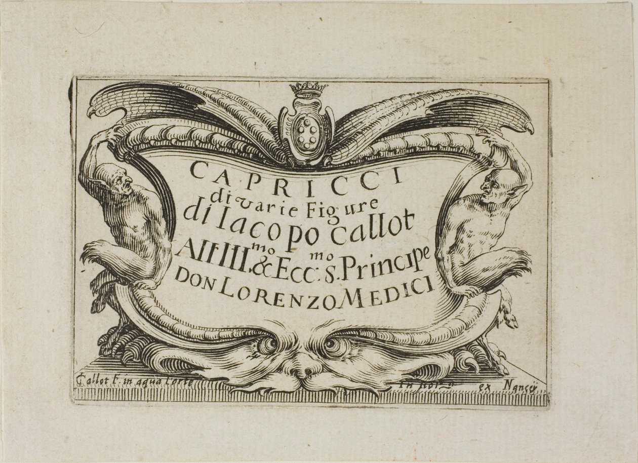 Frontispice, extrait des Caprices de diverses figures (Les Caprices) - The Nancy Set - Jacques Callot