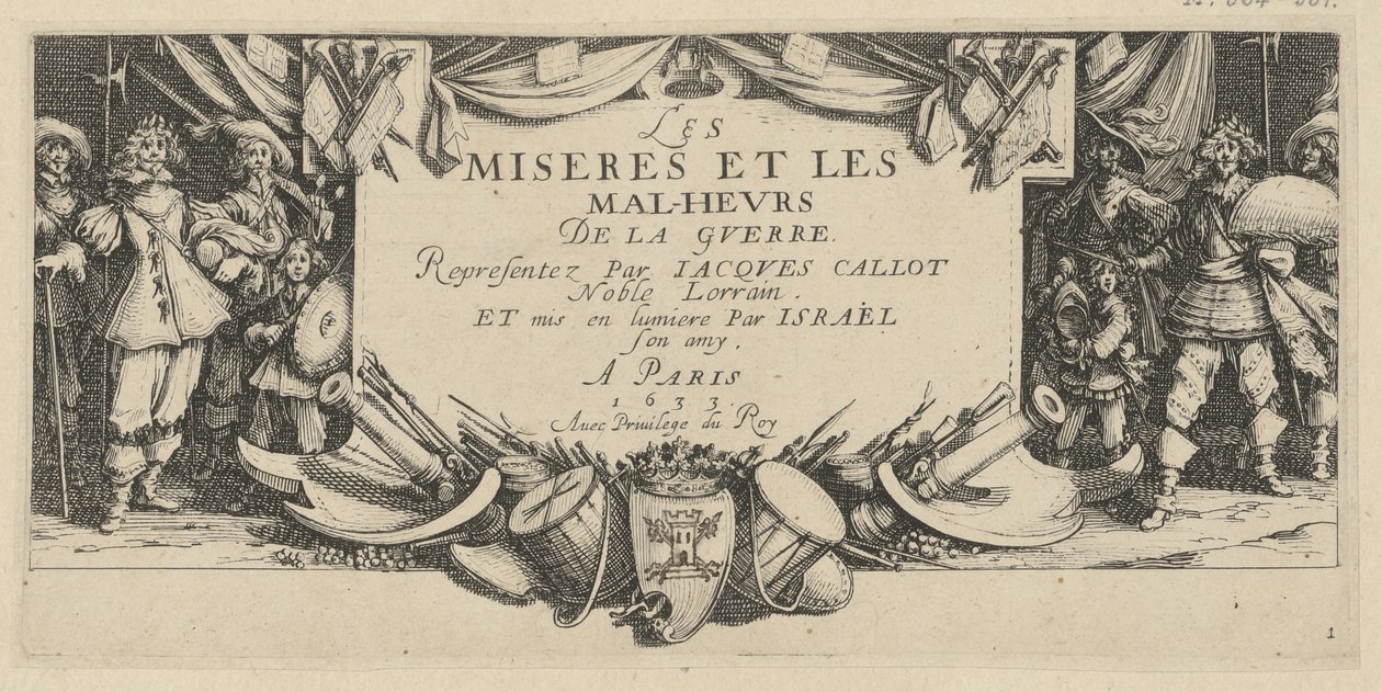 Frontispice, feuille 1 de la série « Les horreurs de la guerre » - Jacques Callot