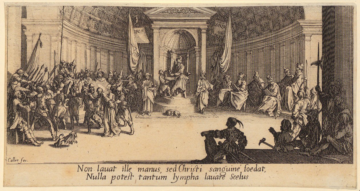 Le lavage des pieds, feuille 1 de la série « La Grande Passion » - Jacques Callot