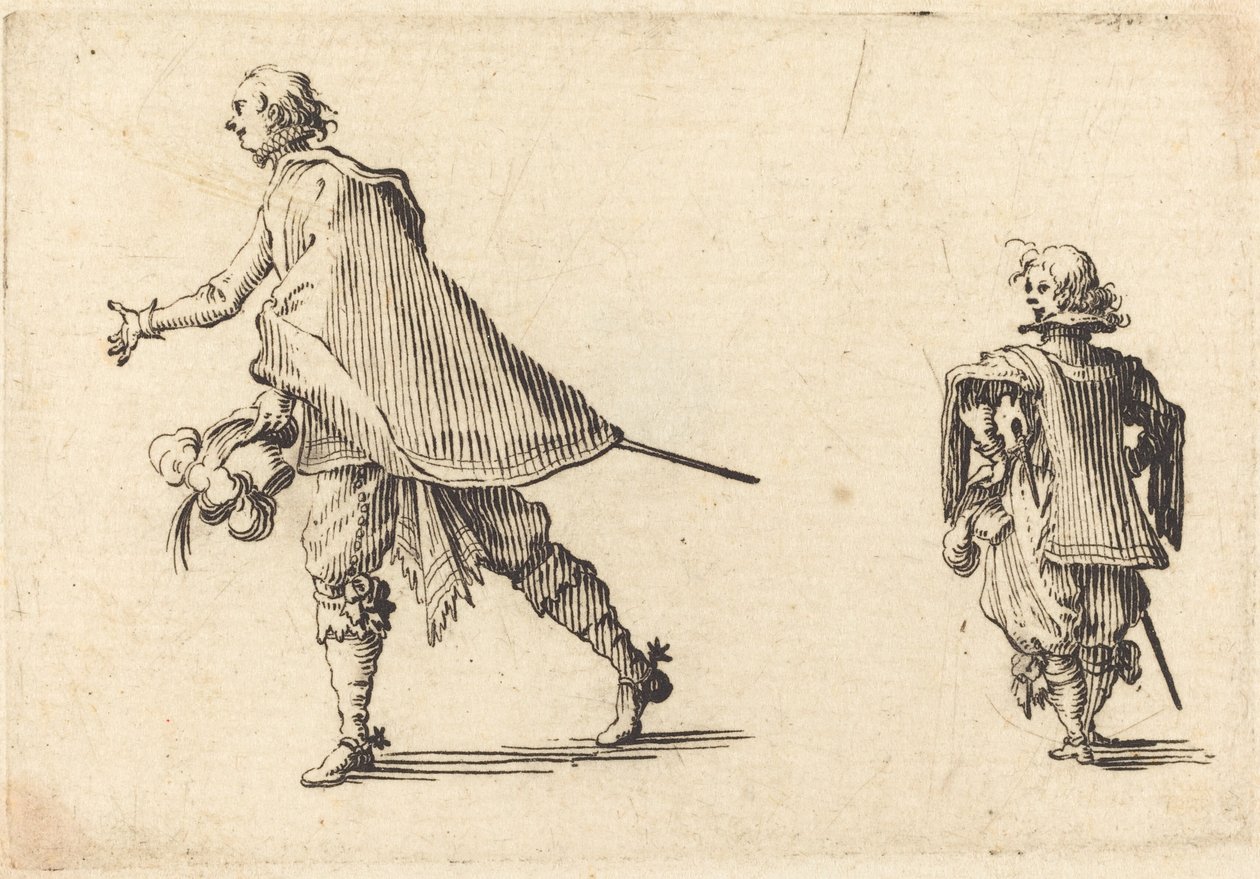 Gentleman et son page, vers 1617 - Jacques Callot