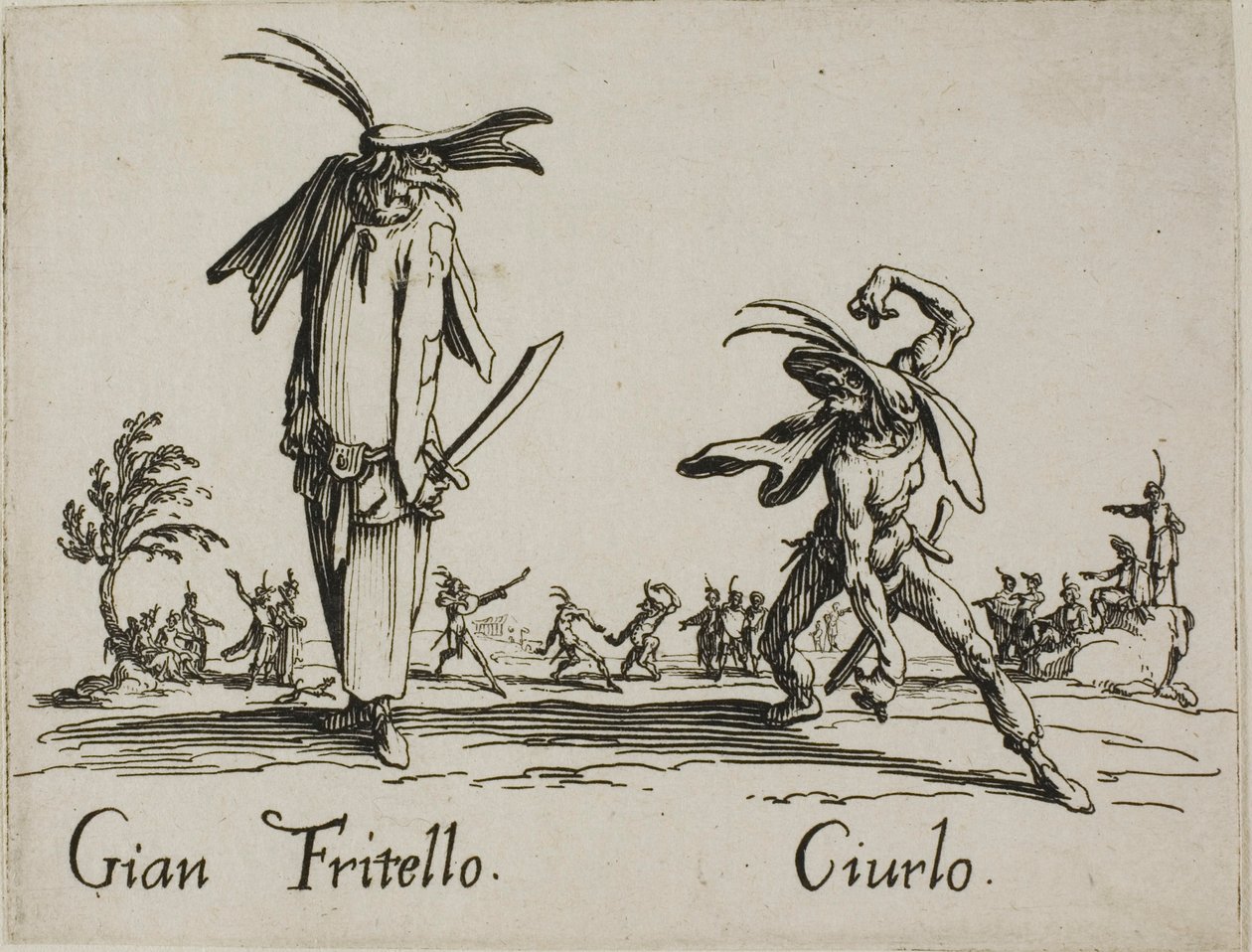 Gian Fritello - Ciurlo, assiette 7 des Balli di Sfessania - Jacques Callot