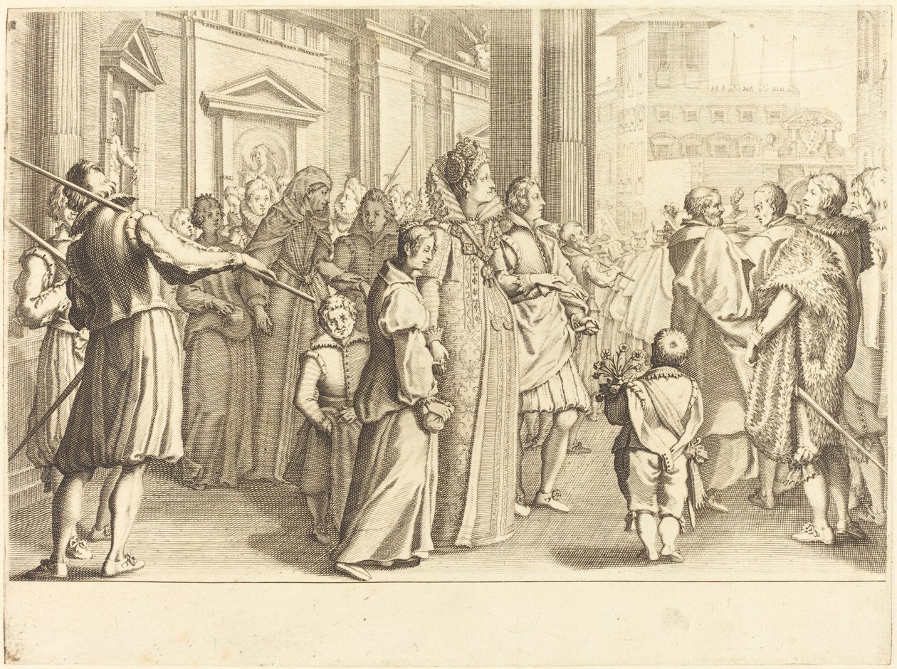 Grande Duchesse à la procession des jeunes filles - Jacques Callot