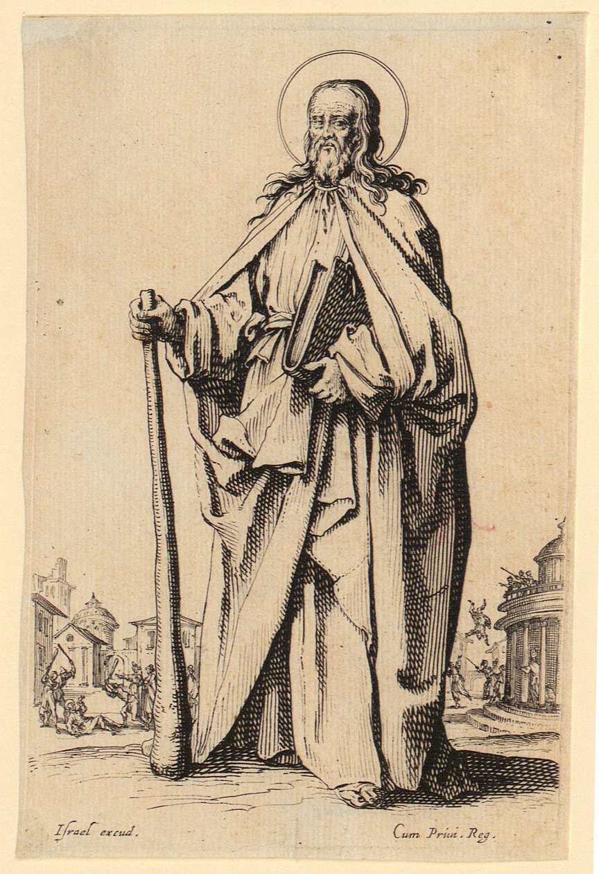 Saint Jacques le Mineur, planche 9 de la série « Jésus, les douze apôtres et Marie » - Jacques Callot