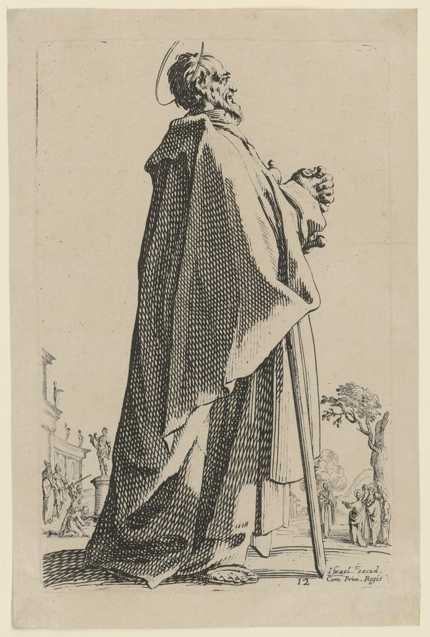 Saint Matthieu, feuille n° 15 de la série « Jésus, les douze apôtres et Marie » - Jacques Callot