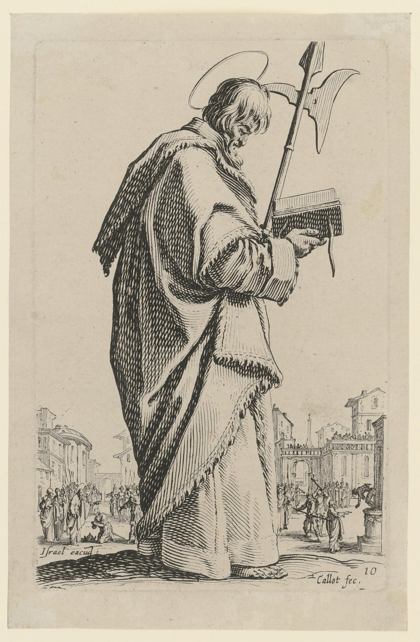 Saint Matthias, feuille n° 13 de la série « Jésus, les douze apôtres et Marie » - Jacques Callot