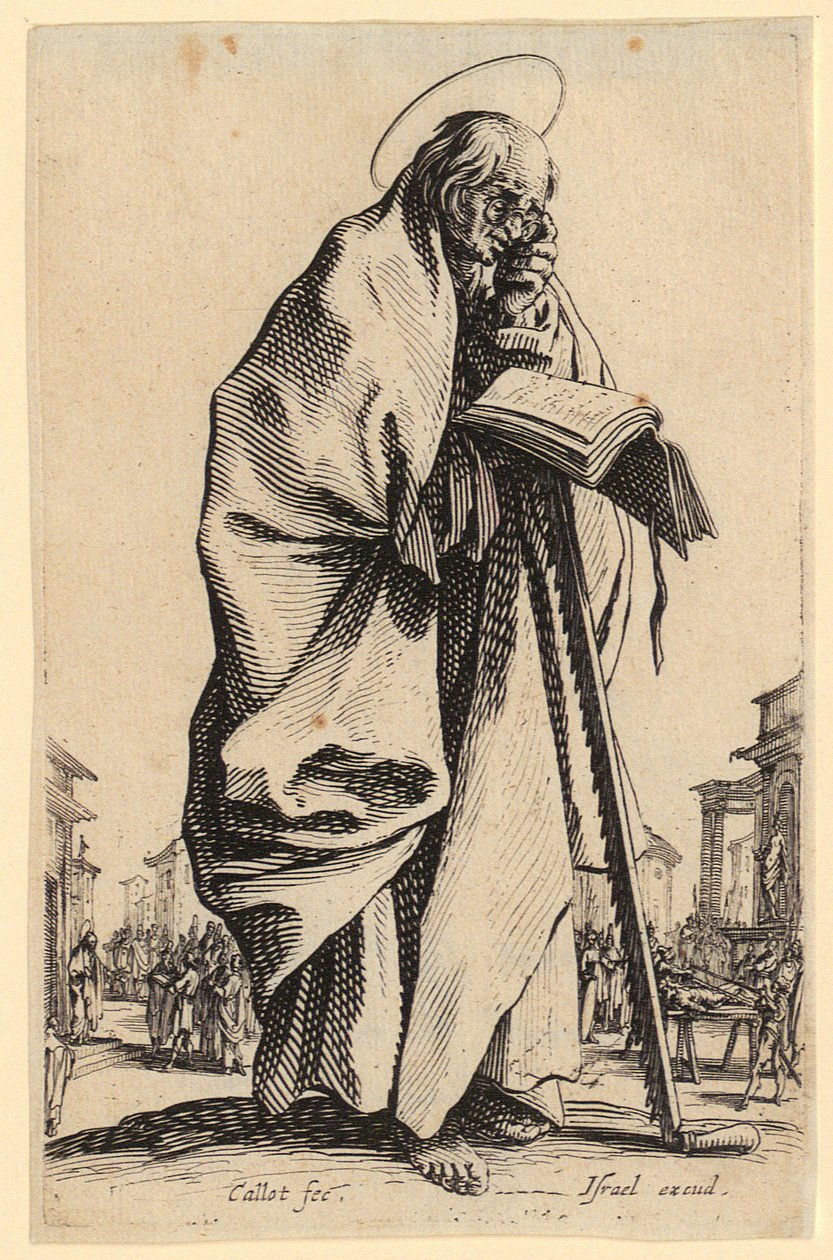 Saint Simon, planche 14 de la série « Jésus, les douze apôtres et Marie » - Jacques Callot
