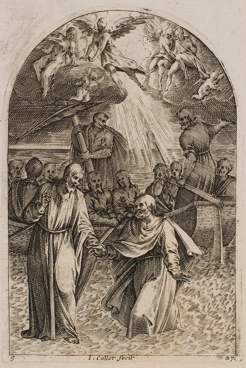 Jésus et saint Pierre marchant sur l