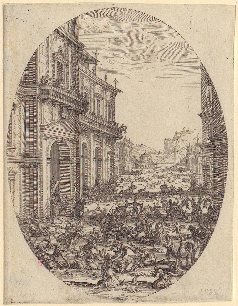 Petit port, feuille 4 de la série «Les quatre paysages» - Jacques Callot