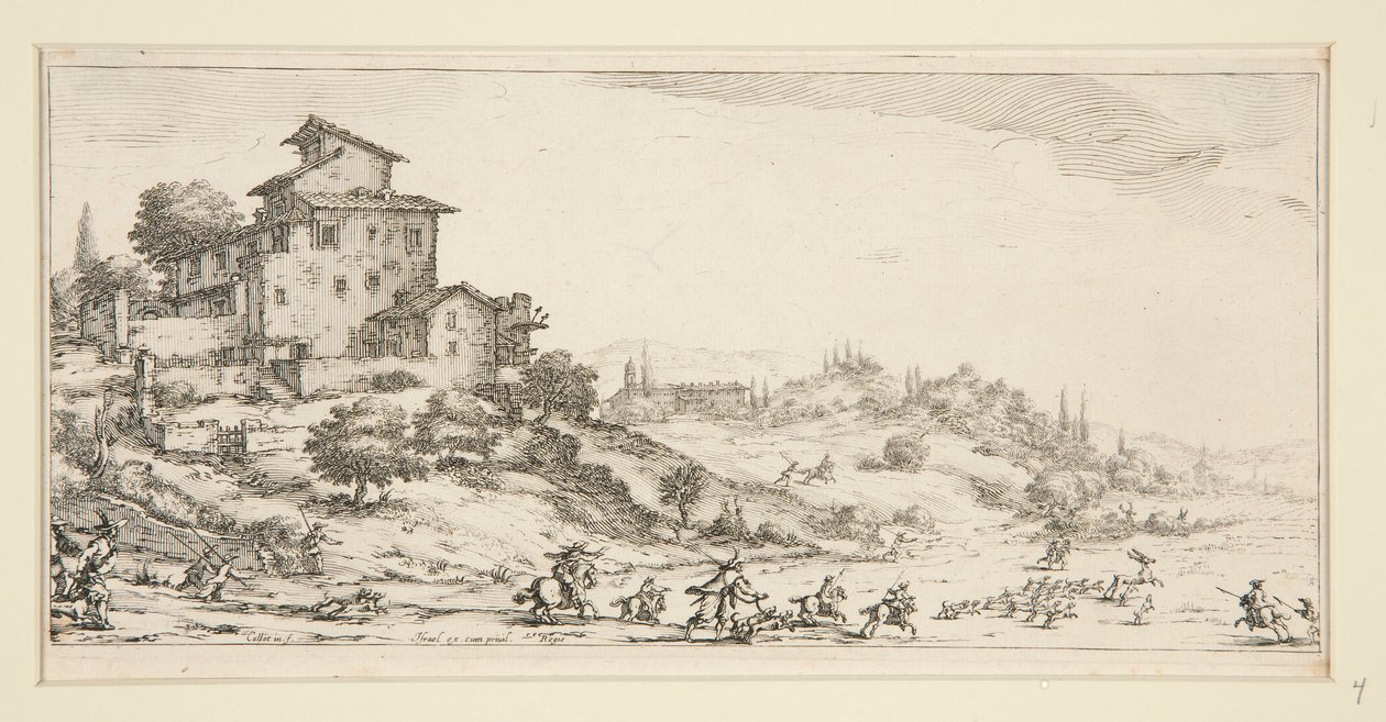 La chasse au cerf, de Paysages pour Giovanni de Medici - Jacques Callot