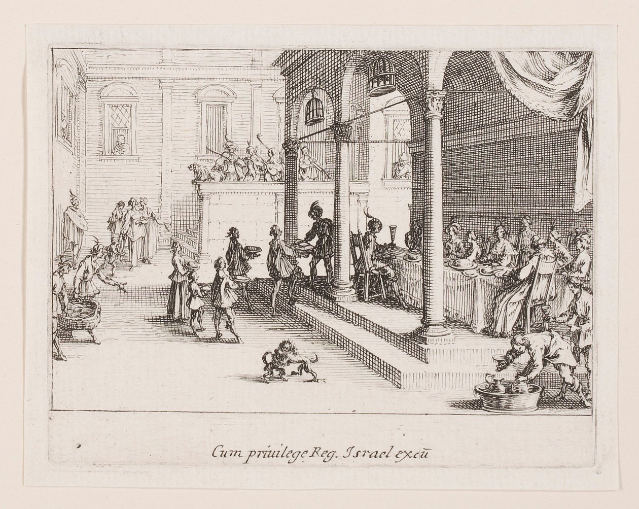 Le festin, de la série La vie de l - Jacques Callot