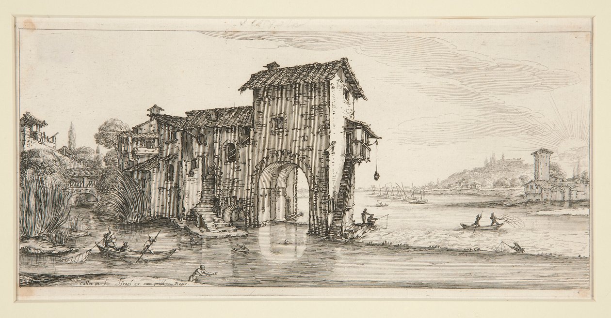 Le moulin à eau, des Paysages pour Giovanni de Medici - Jacques Callot