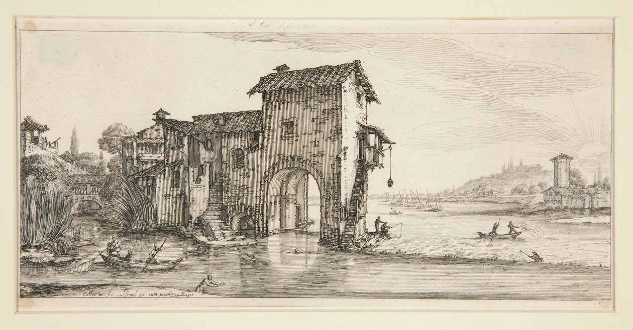 Le moulin à eau, des Paysages pour Giovanni de Medici - Jacques Callot