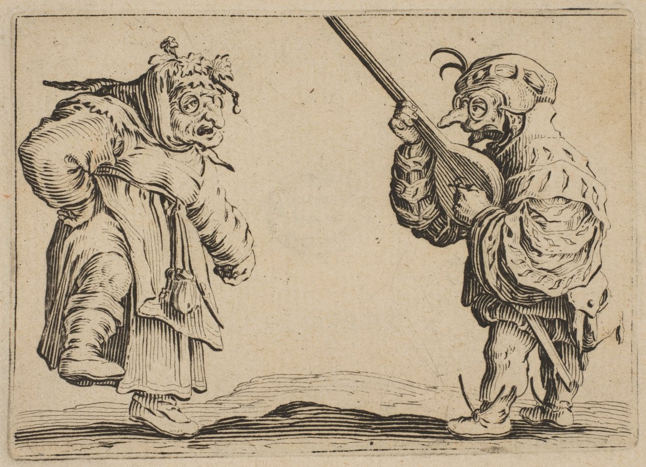 Les Danseurs au Luth, de la série Les Caprices, Set B, Nancy - Jacques Callot