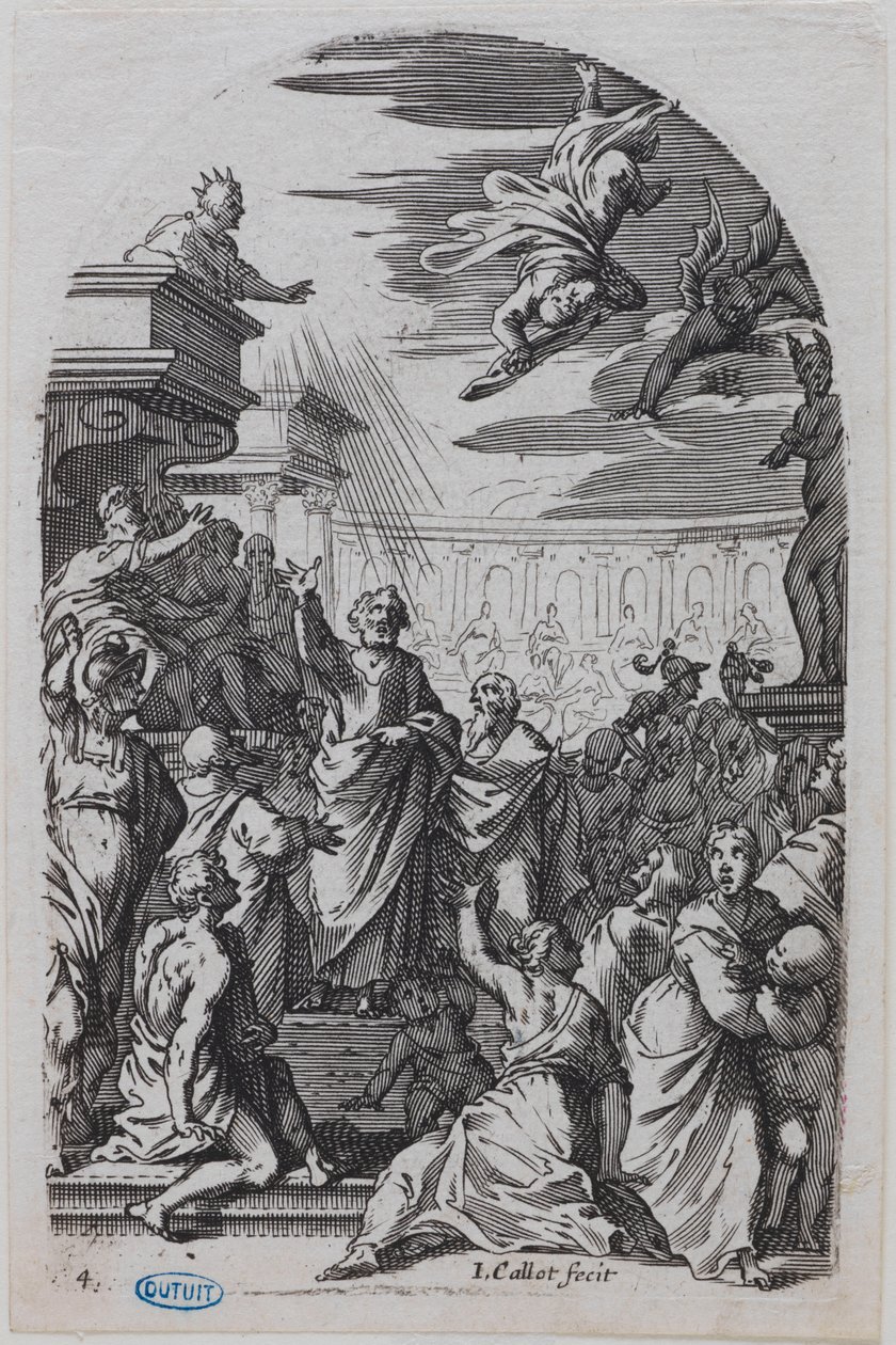 Les Tableaux de Rome, La chute de Simon le magicien - Jacques Callot